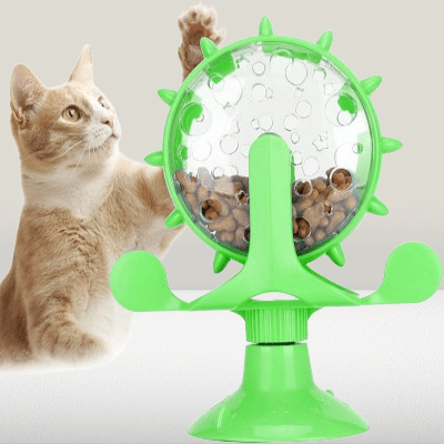 Jouet chat interactif - InteractiveCatTreatToy™ - Vert - Chat Enchanteur