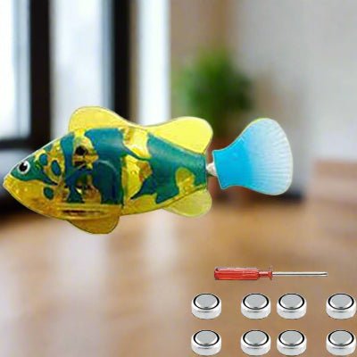 Jouet Interactif Chat - CatchyFish™ - Jaune Pale - Chat Enchanteur