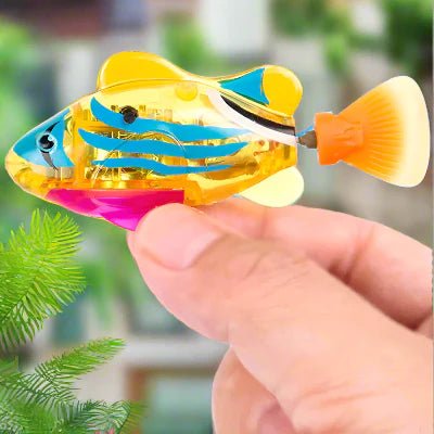 Jouet Interactif Chat - CatchyFish™ - Jaune Poussin - Chat Enchanteur