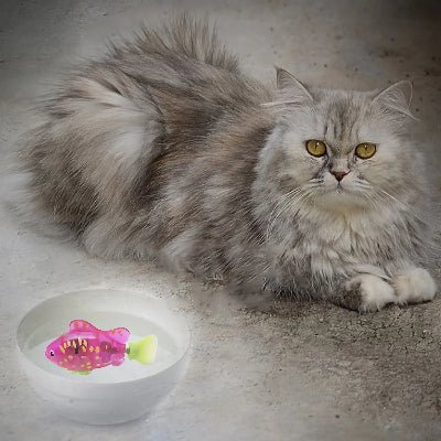 Jouet Interactif Chat - CatchyFish™ - Rose Bonbon - Chat Enchanteur