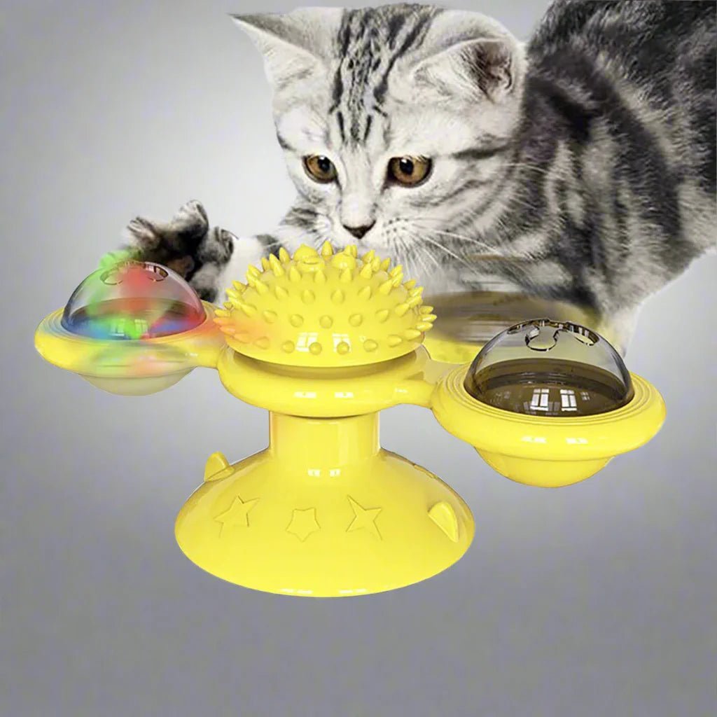 Jouet Pour Chat - MultifunctionalGlowingBall™ - Jaune - Chat Enchanteur