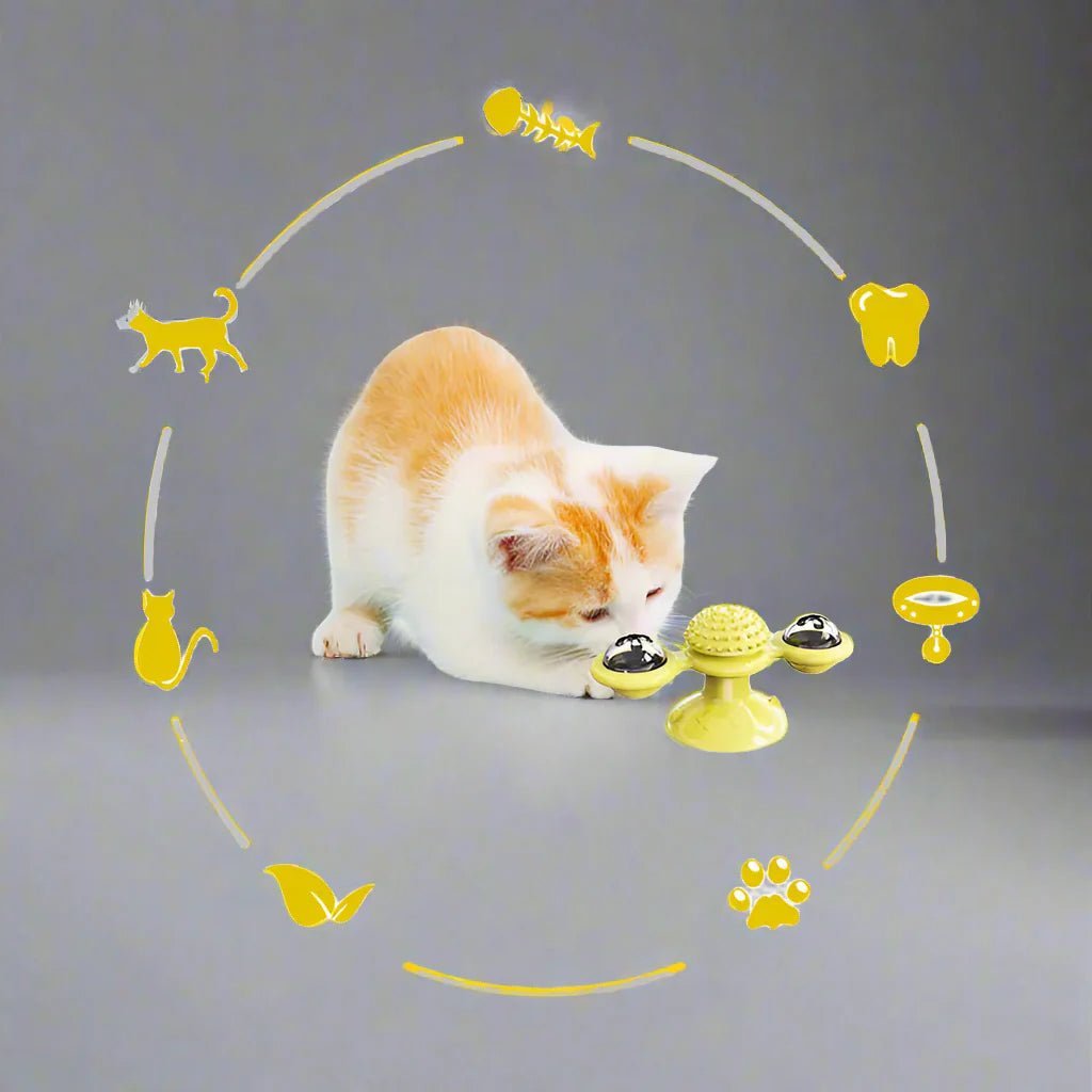 Jouet Pour Chat - MultifunctionalGlowingBall™ - Jaune - Chat Enchanteur