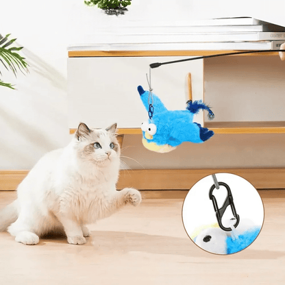 Jouets Interactifs Pour Chat - ChirpingFlappingBird™ - Bleu - Chat Enchanteur