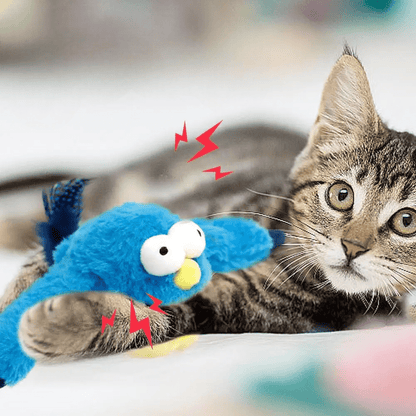 Jouets Interactifs Pour Chat - ChirpingFlappingBird™ - Bleu - Chat Enchanteur