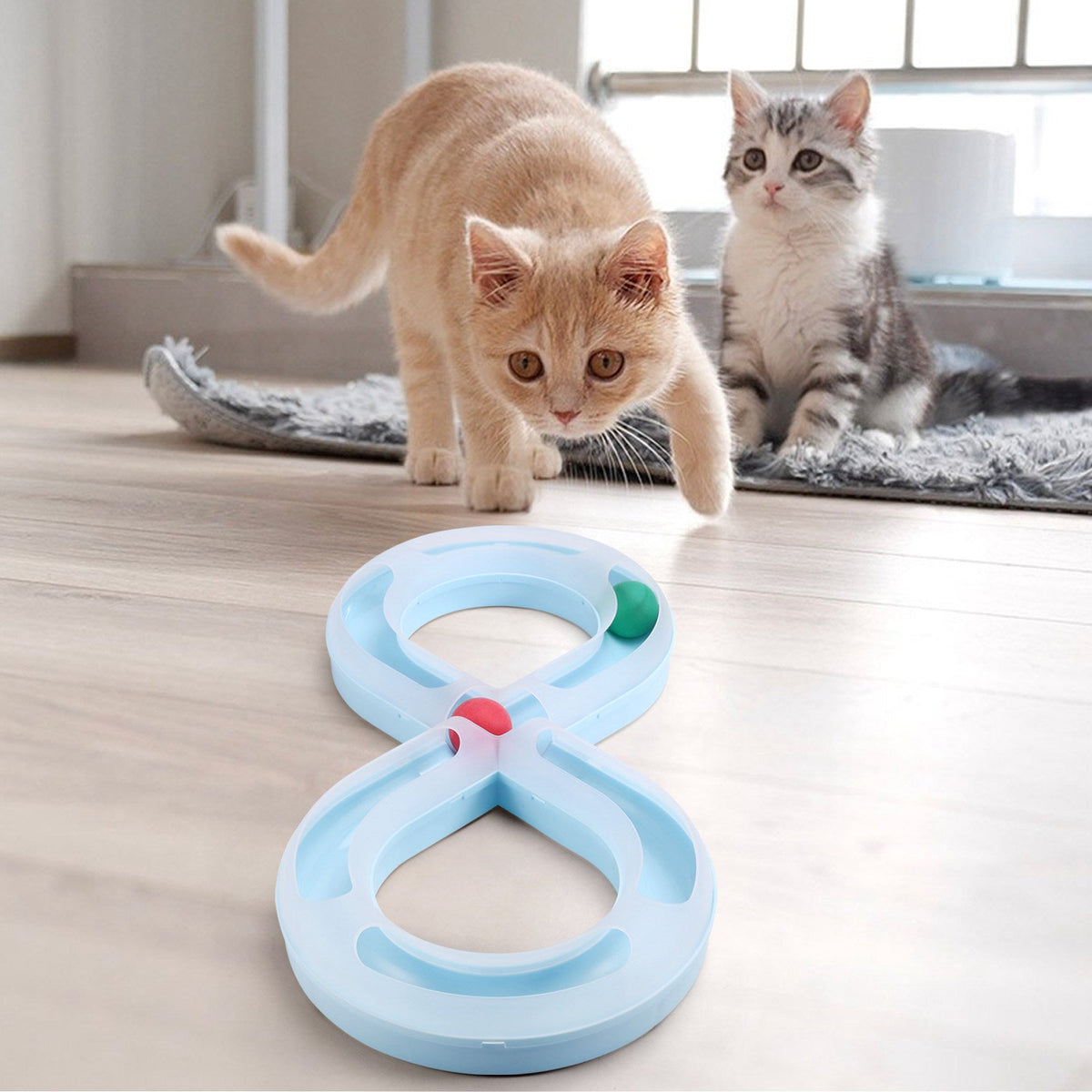 Jouets Interactifs Pour Chat - HouseholdTurntableTunnel™ - Bleu - Chat Enchanteur